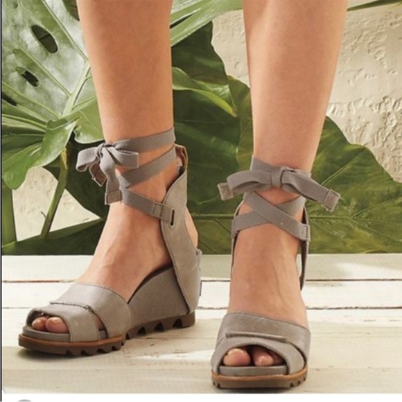 Sorel Shoes - Sorel Joanie leather wedge sandal 8